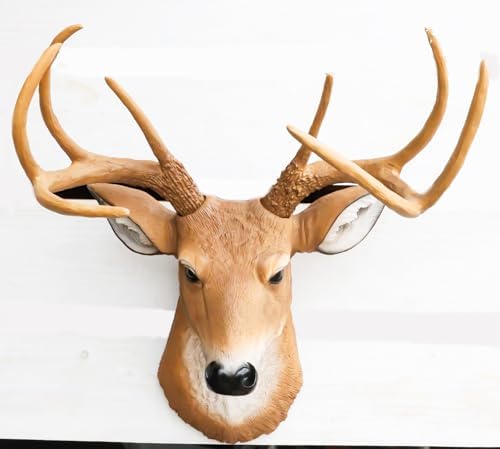 Ebros Gift Rustic 8 Point Buck Deer Wall Decor Sculpture
