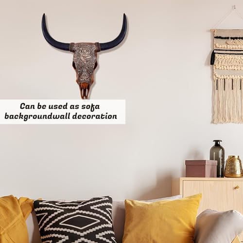 Cow Skull Wall Decor with Ganesha Design
