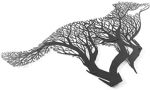Bobbird Metal Wolf Wall Decor Sculpture