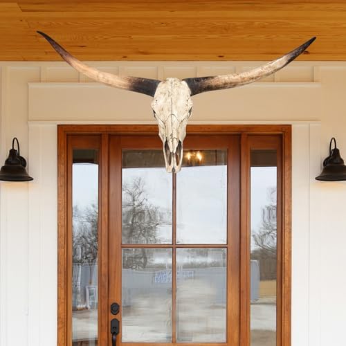 Ysjndasm 71 Inch Large Longhorn Cow Skull Wall Decor