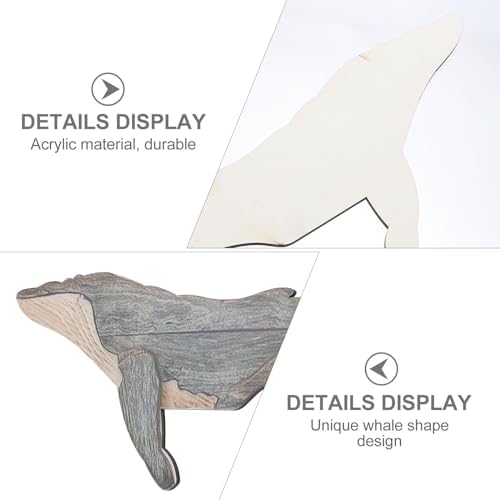 Rustic Acrylic Whale Wall Art Decor