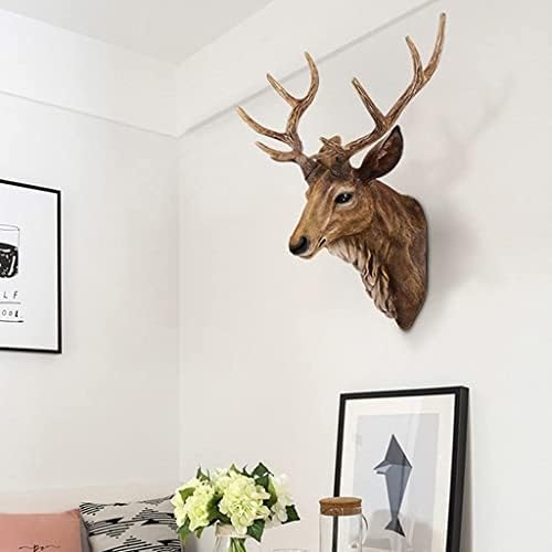 Retro Faux Deer Head Wall Sculpture Decor