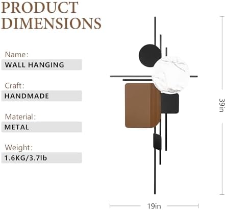 HEBOIX 3D Wall Sculptures Modern Metal Wall Art Large Decor for Living Room and Bedroom