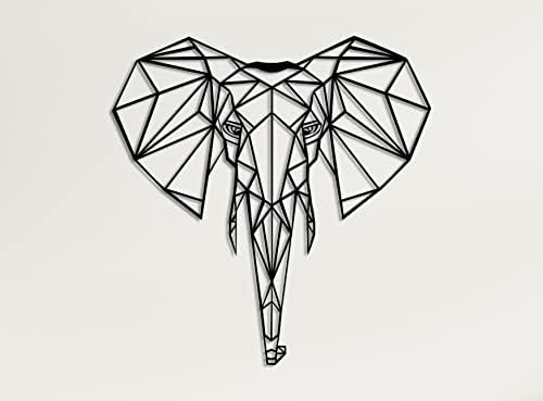 DEKADRON Geometric Elephant Head Wall Sculpture