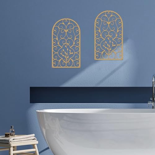 Resama 2 Pcs Scroll Wall Decor Gold 157 X 9