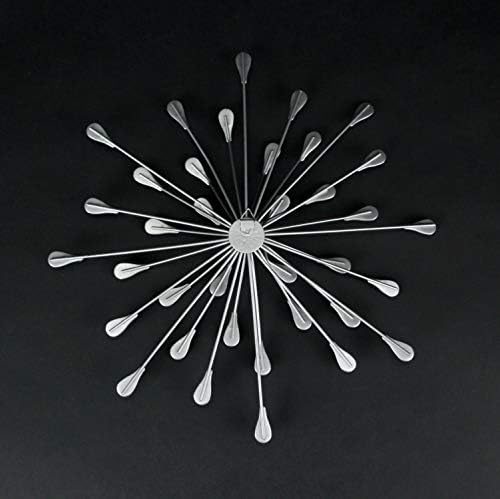 Set of 3 Metal Starburst Wall Sculptures - Silver Finish