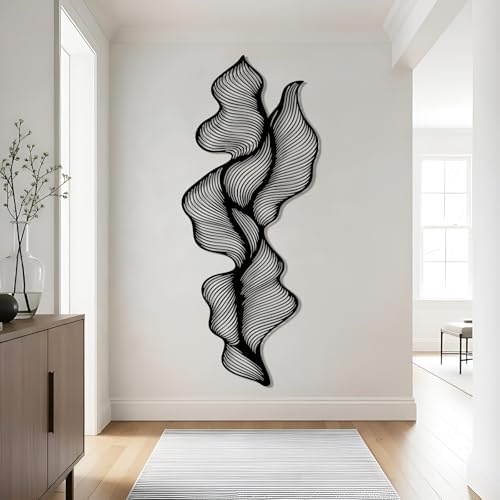 Abstract Line Metal Wall Art Decor - Modern Luxury Style