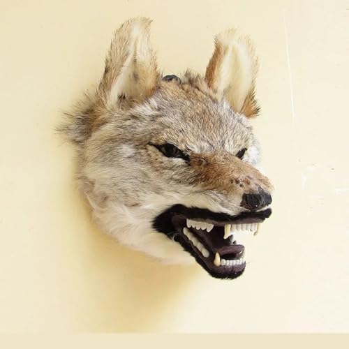 Realistic Wolf Head Wall Sculpture 11x98x9 Inches