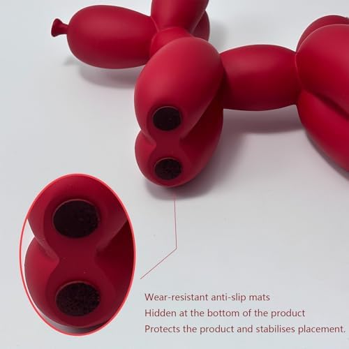 Red Resin Balloon Dog Decor Sculpture
