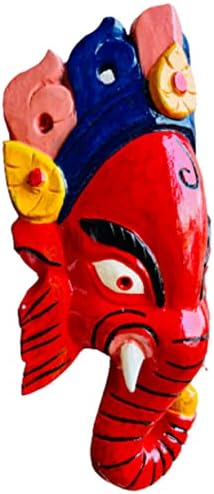 Himalayan Craft Ganesh Wooden Wall Sculpture Elephant Head Decor