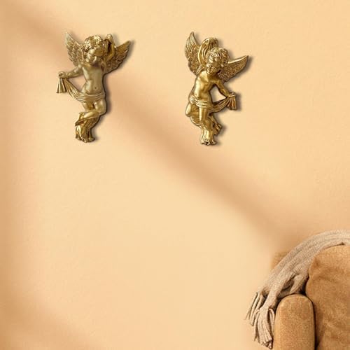 Generic Set of 2 Resin Angel Wall Sculptures