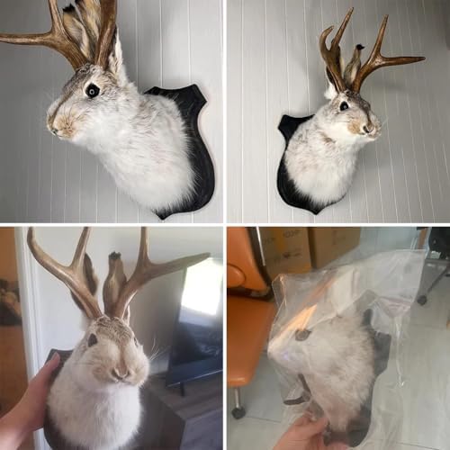 JOYWU Jackalope Wall Decor 10 In Easter Bunny Sculpture