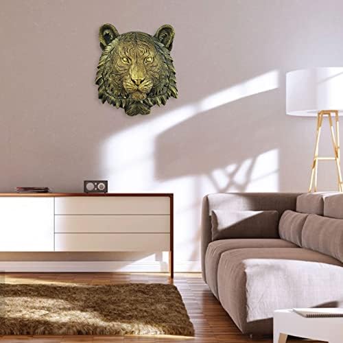 Resin Tiger Wall Sculpture Exquisite Animal Head Decor for Home