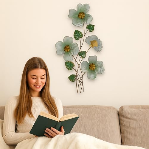 3D Daffodil Metal Wall Art - 36x20 Vertical Decor
