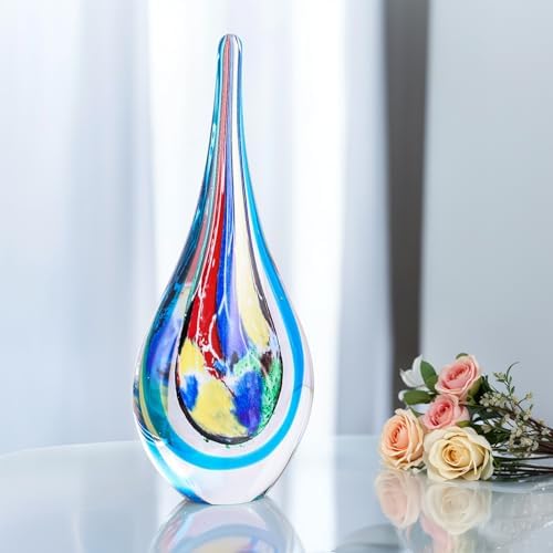 Hand Blown Glass Sculpture Murano Style Decor