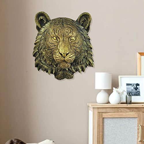 Resin Tiger Wall Sculpture Exquisite Animal Head Decor for Home