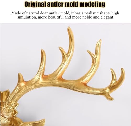 Handcrafted Resin Deer Head Wall Sculpture with Detachable Antlers