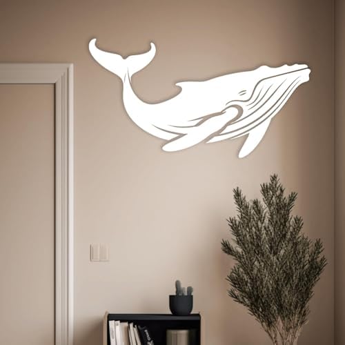 XXQ Humpback Whale Wall Art Modern Ocean-Themed Sculpture