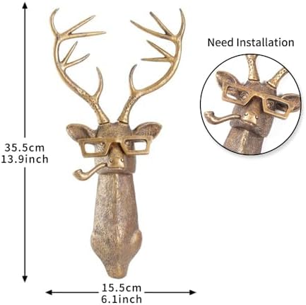 Joogour Wall Mounted Deer Sculpture Art Deco Home Decor