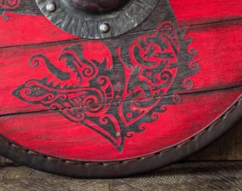The Spidy Fenrir Wolf Viking Shield - 24 Inch Wall Art