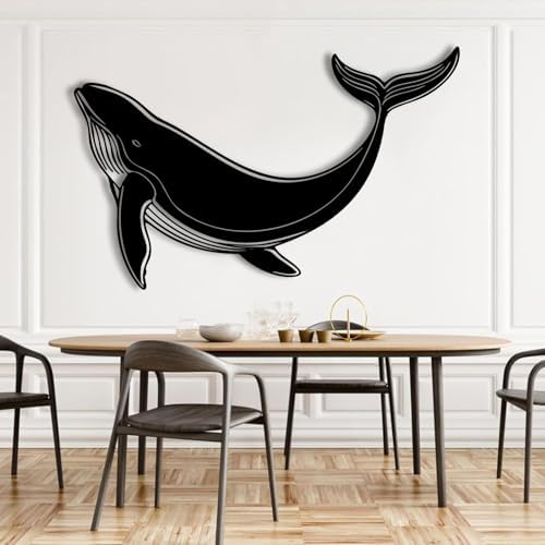Whale Metal Wall Art for Living Room and Bedroom