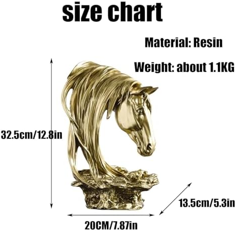 Zyqixluk Resin Horse Head Statue A1