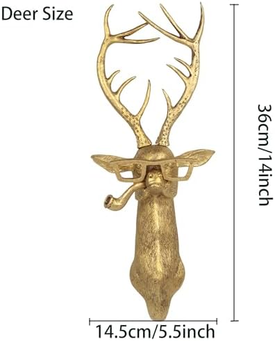 Juedawyal Deer Head Wall Sculpture DIY Decor Art