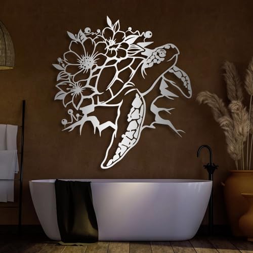 Cadeali Gold Metal Sea Turtle Wall Decor 30x27