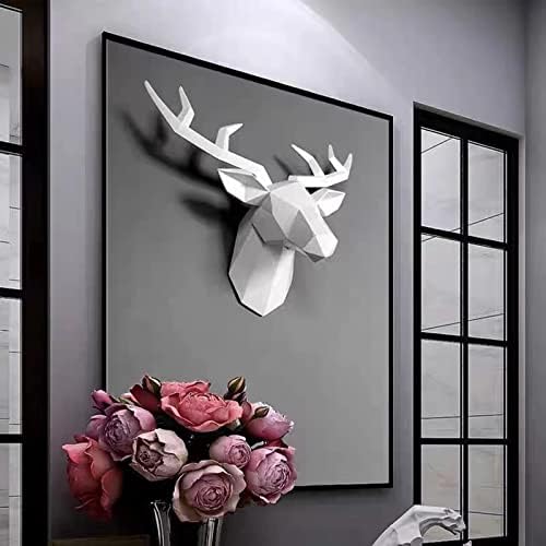 XYQXYQ Geometric Deer Head Wall Sculpture 1