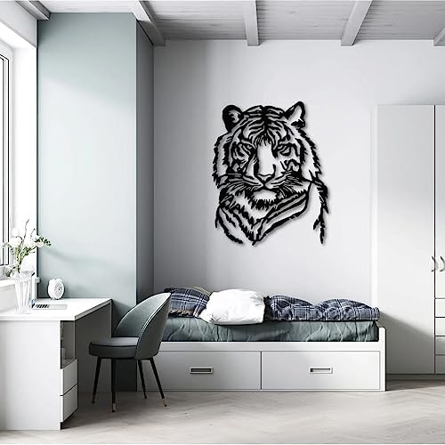Fayholy Metal Tiger Wall Decor - Hanging Tiger Head Art