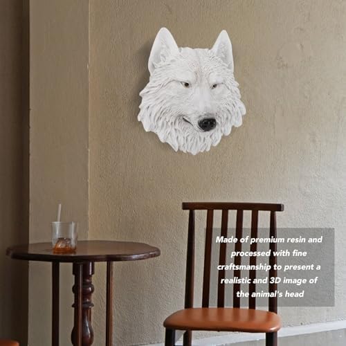 Flexman White Wolf Wall Decor Sculpture