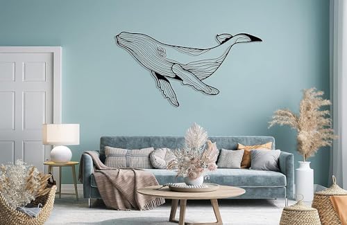 Whale Metal Wall Art for Unique Home Decor