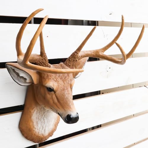 Ebros Gift Rustic 8 Point Buck Deer Wall Decor Sculpture