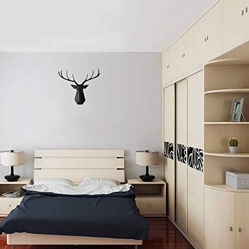 Faux Taxidermy Deer Head Wall Sculpture - Black 8 Point Buck