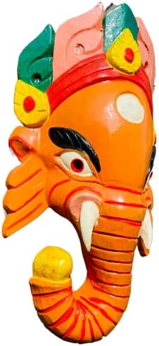 Himalayan Craft Ganesh Wall Sculpture Hand Carved Wooden Wall Hanging