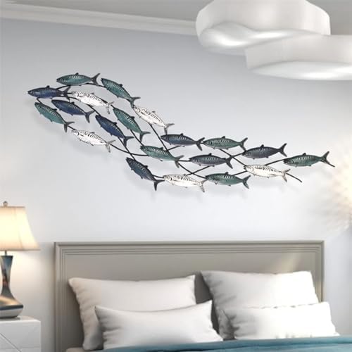 Large Metal Fish Wall Art Sculpture for Home Decor
