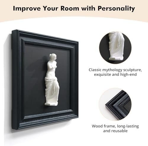 Folkor Life Framed Black and White Art Sculpture