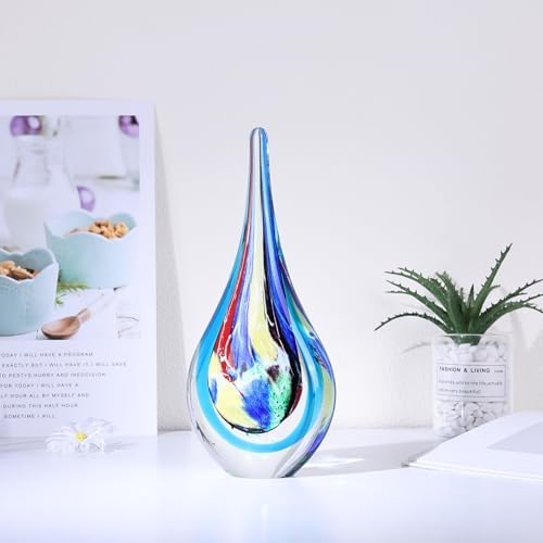 Hand Blown Glass Sculpture Murano Style Decor