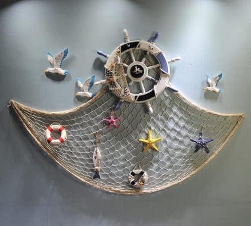 Hand Painted Wooden Ship Steering Wheel 18 Inch