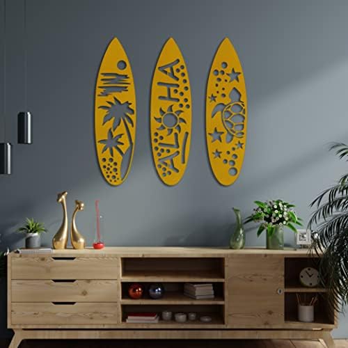 Kawa Metalworks Metal Surfboard Wall Art Decor Set