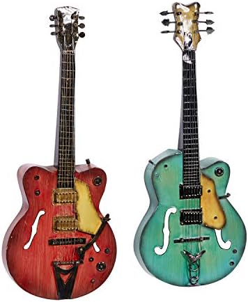 Deco 79 Wall Sculpture Set of 2 Metal Guitar Decor