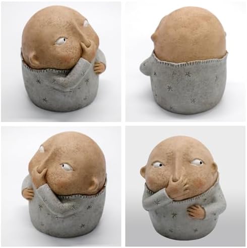 Funny Boy Nose Plugging Resin Sculpture 63 Inch Bathroom Decor