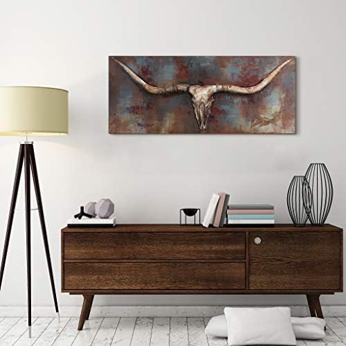 Empire Art Long Horn Primo Iron Wall Sculpture