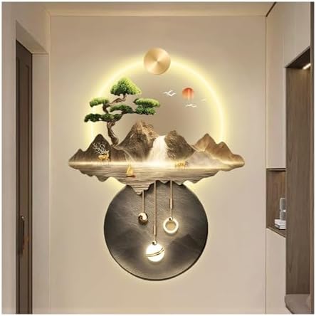3D Wall Art Decor with LED Light Modern Home Sculpture