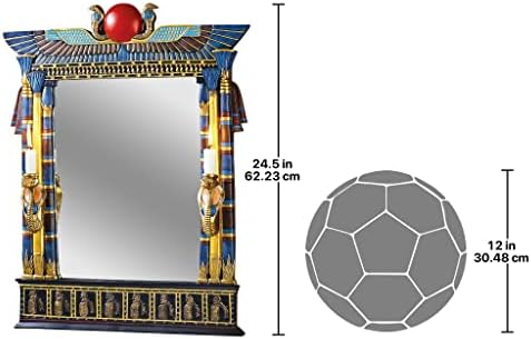 Design Toscano Egyptian Snake Wadjet Wall Sculpture Mirror with Cobra Candle Holders