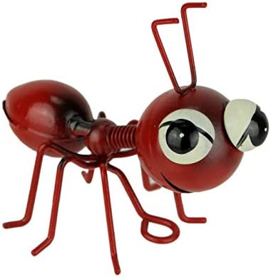 Napco Imports Red Metal Art Big Head Ant Sculpture Wall Hanging