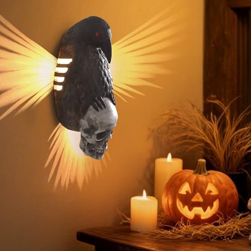 Crows Halloween Wall Decor with LED Light