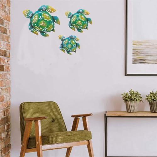 JFRISING Metal Sea Turtle Wall Art Decor Set of 3