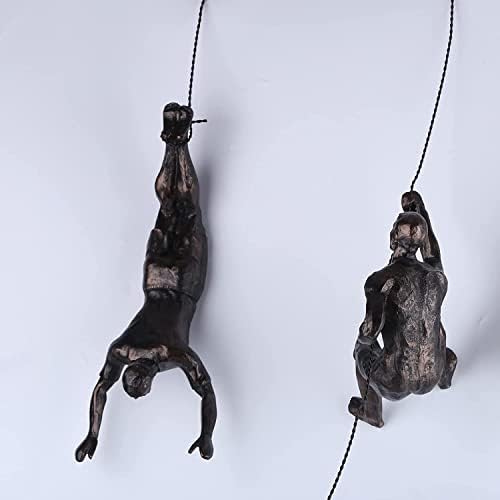 Rock Climbing Man Wall Art Sculpture Decor