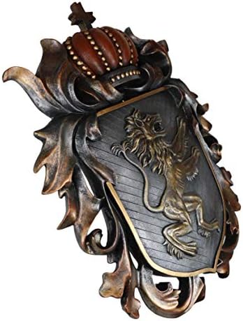 Ebros Large 175 Inch Medieval Lion Shield Wall Sculpture